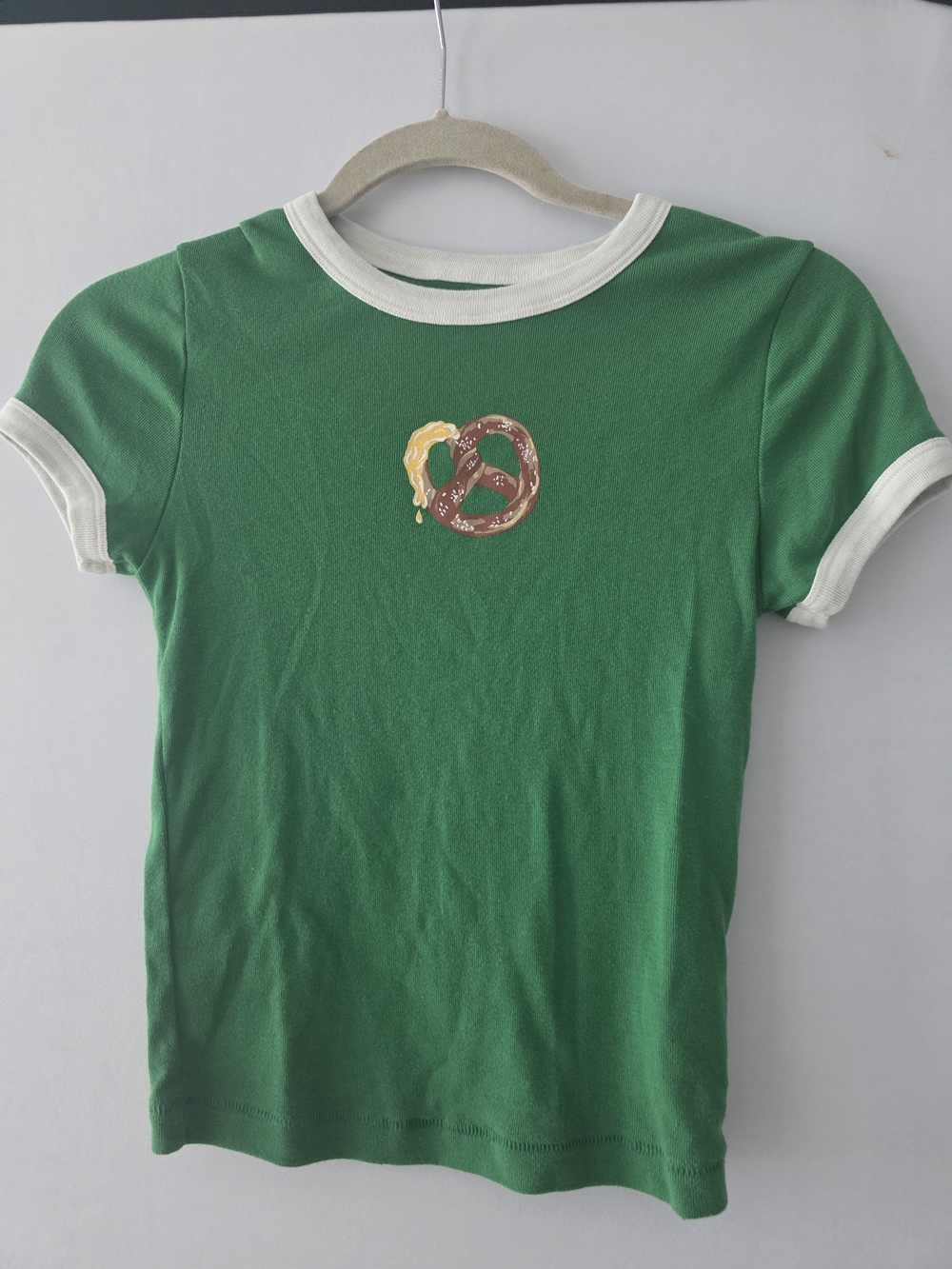 Kimchi Blue Green Tee with White Trim